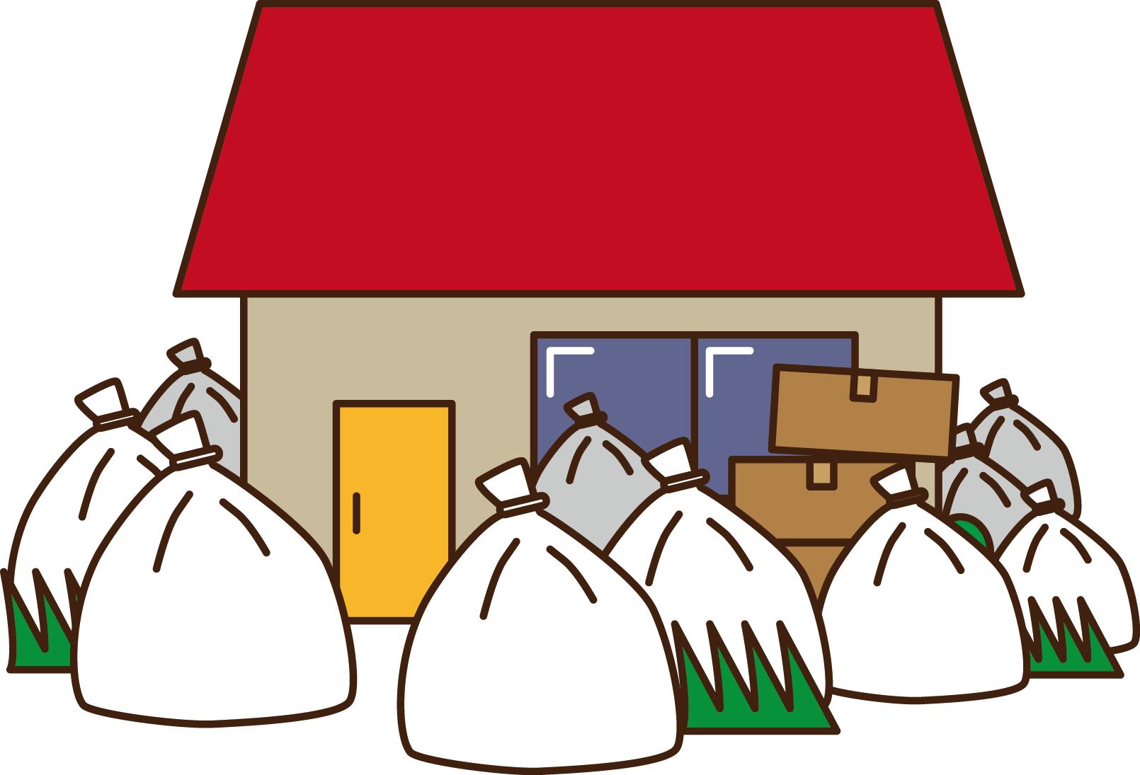 １１８ゴミ屋敷のイラスト イラスト協議会