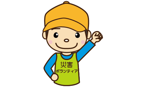 ０９１災害ボランティア男性のイラスト